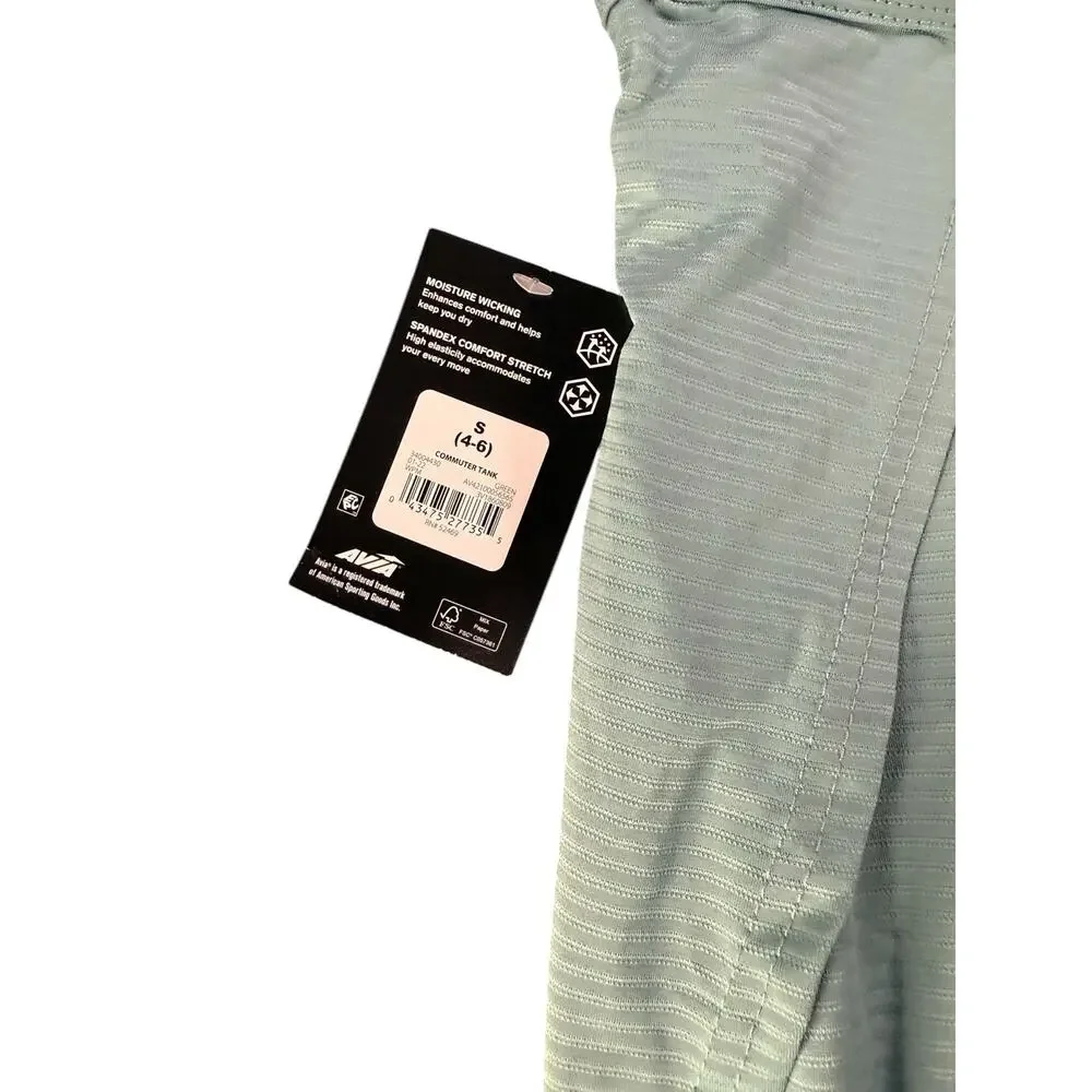 NWT Avia Light Sage Green Commuter Sleeveless Tank Top Women's Size Small